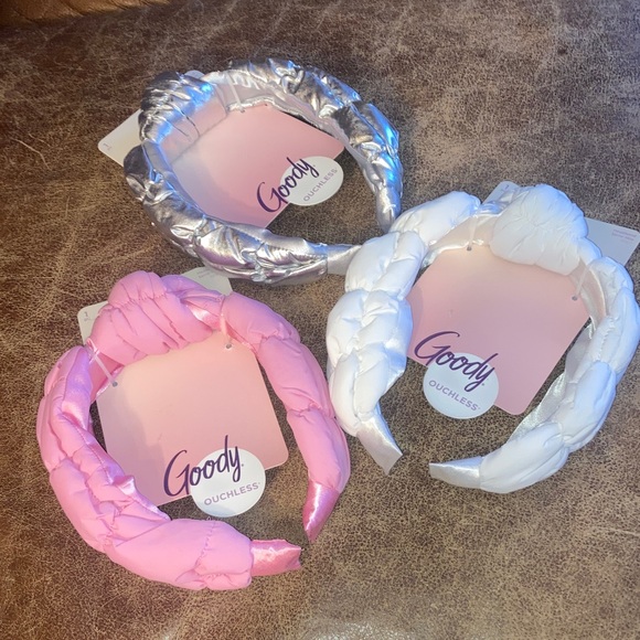 Other - Goody Ouchless Headbands in Silver, White, and Pink . Price for one